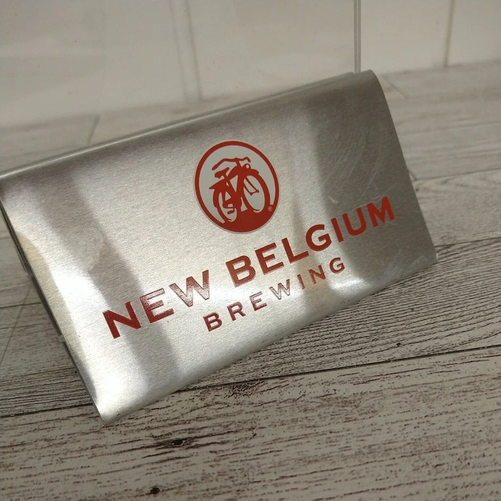 New Belgium‎ Brewing Co Fat Tire Bike Tabletop Acrylic Sign Holder Bar Decor